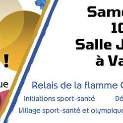 La flamme olympique à Val de Reuil le 6 juillet